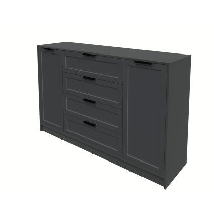 Тумба Тренд КТ-Т160 (Антрацит ЛДСП/ Пепел ЛМДФ) Ш1600 В1020 Г451 Тумба Тренд КТ-Т160 (Антрацит ЛДСП/ Пепел ЛМДФ) Ш1600 В1020 Г451